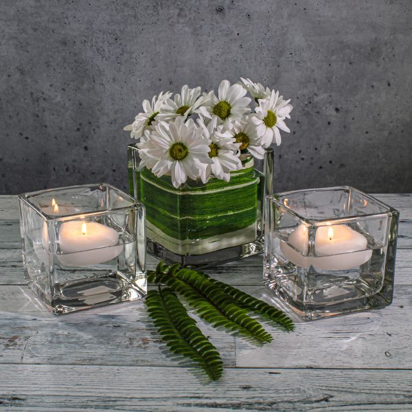 Richland Square Glass Cube Vase 4  Set of 12 For Discount - Image 2