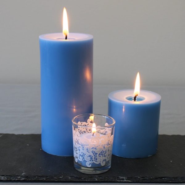 Richland Votive Candles Unscented Light Blue 10 Hour Set of 72 For Cheap - Image 3