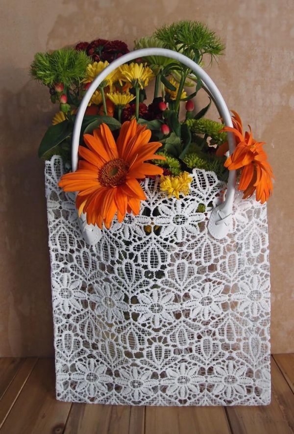 White Lace Tote Bag 17  Online now - Image 4