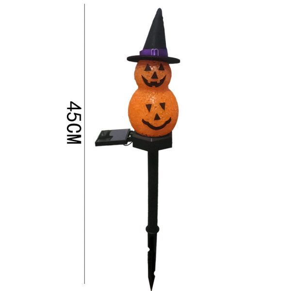 Solar-Powered Pumpkin Wizard Hat Stake Light Online Sale - Image 5