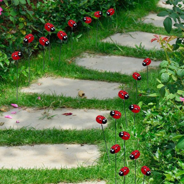 10  Pcs - Decorative Ladybug Garden Stake Online Sale