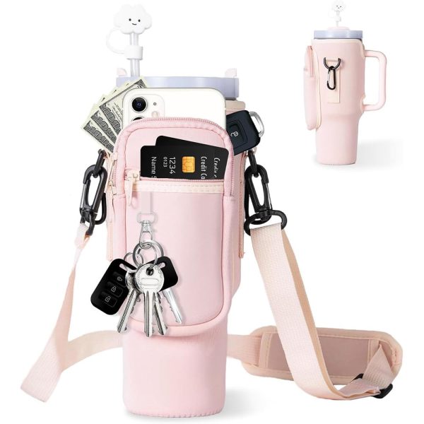 Multi-Pocket Water Bottle Holder for Stanley 40oz Tumblers Fashion