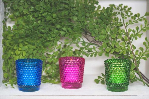 Richland Votive Holder Hobnail Pink Set of 12 Sale - Image 5