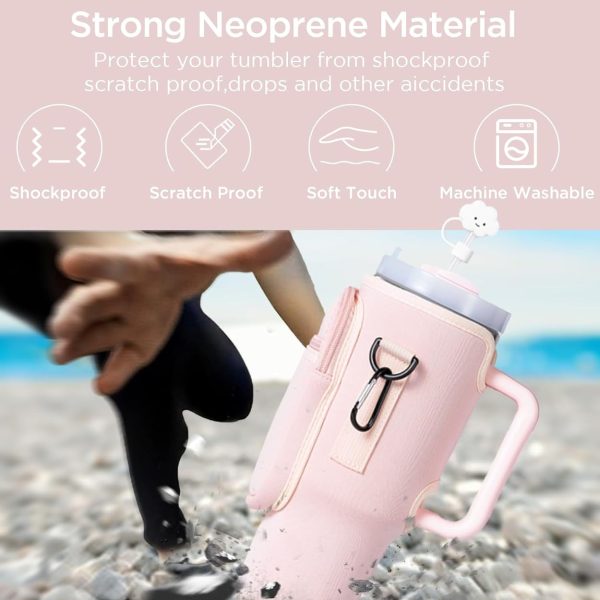 Multi-Pocket Water Bottle Holder for Stanley 40oz Tumblers Fashion - Image 2