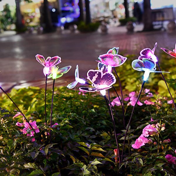 Sparkling Solar Powered LED Butterfly Stake Light For Sale - Image 5