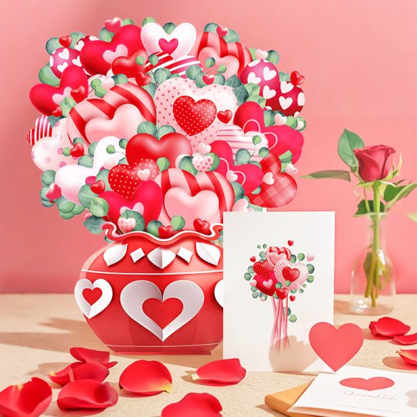 3D Heart Bouquet Pop Up Card Supply