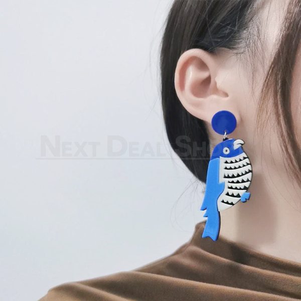 Blue Bird Earrings Fashion - Image 2