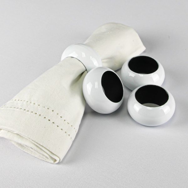 Richland Napkin Ring 2.3  White Set of 48 Supply - Image 2
