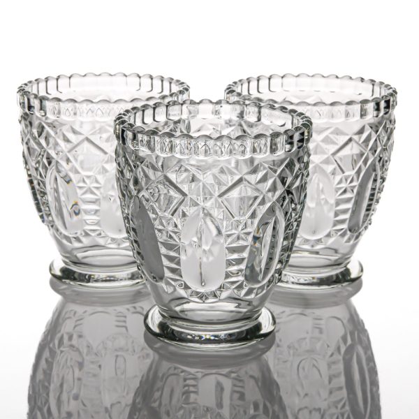 Richland Royal Textured Glass Votive Holder Grande Clear Set of 6 Online - Image 2