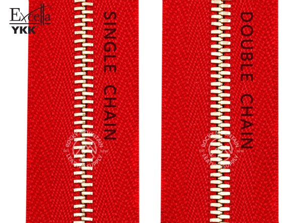 YKK - Excella Zippers - Size #3 - Single Chain (Brass) - 30 inches Online now - Image 3